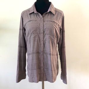 REI collared long sleeve top, size M